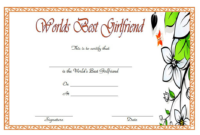 10+ Best Girlfriend Certificate Templates Free Download inside Awesome Best Girlfriend Certificate Template