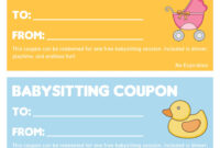 10 Best Printable Babysitting Voucher Template – Printablee regarding Free Printable Babysitting Gift Certificate