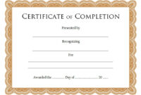 10+ Certificate Of Completion Templates Editable in Free Completion Certificate Templates For Word