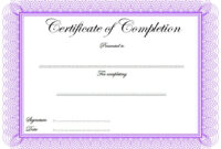 10+ Certificate Of Completion Templates Editable in Training Completion Certificate Template