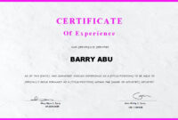 10+ Experience Certificate Template | Template Business Psd, Excel intended for Fascinating Certificate Of Experience Template