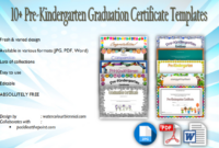 Simple Editable Pre K Graduation Certificates