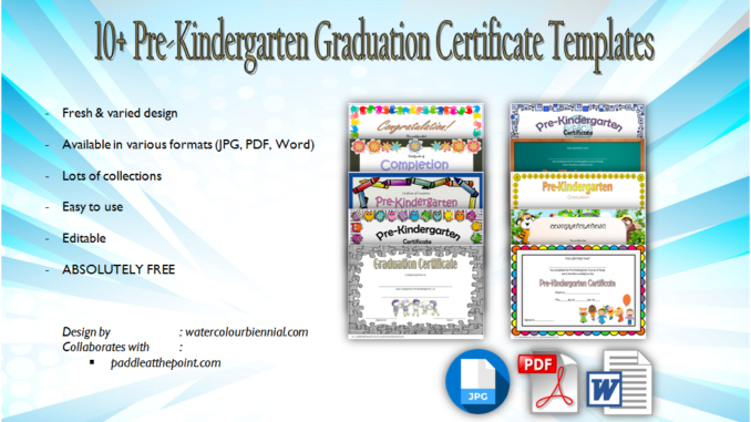 10+ Free Editable Pre K Graduation Certificates [Word + Pdf] pertaining to Editable Pre K Graduation Certificates