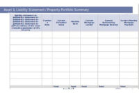 Statement Of Assets And Liabilities Template