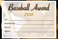10+ Simple Baseball Award Certificate Templates - Sample, Example throughout Baseball Achievement Certificates