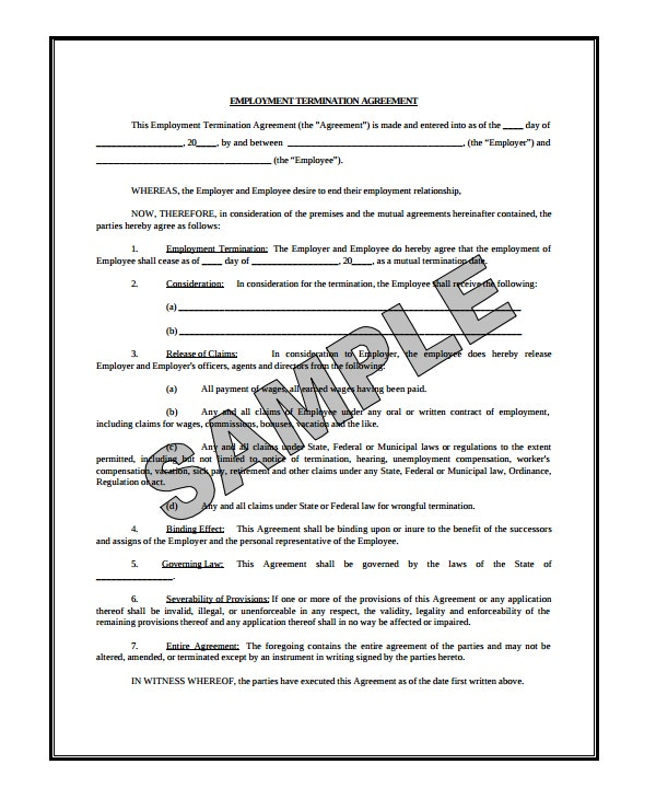 10+ Termination Agreement Templates - Pdf, Doc | Free &amp; Premium Templates throughout Fantastic Contract Termination Clause Template