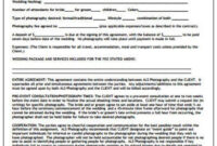 10+ Wedding Photography Contract Templates – Google Docs, Ms Word pertaining to Fresh Engagement Photography Contract Template