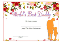11+ Certificate For Best Dad Free Printables: Show Your Love! for Fascinating Best Dad Certificate Template