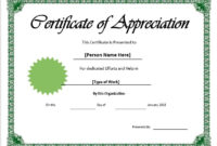 11 Free Appreciation Certificate Templates – Word Templates For Free for Sample Certificate Of Recognition Template