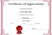 11 Free Appreciation Certificate Templates – Word Templates For Free with Free Template For Certificate Of Recognition