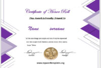 11 Free Honor Roll Certificate Templates – My Word Templates for Amazing Certificate Of Honor Roll Free Templates