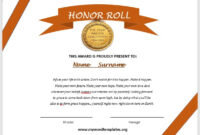11 Free Honor Roll Certificate Templates – My Word Templates regarding Certificate Of Honor Roll Free Templates