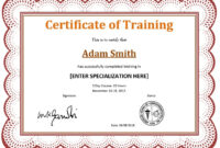 11 Free Sample Training Certificate Templates – Printable Samples in Training Certificate Template Word Format