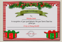11+ Kids Christmas Certificate Templates | Free Printable Word &amp;amp; Pdf S intended for Awesome Kids Gift Certificate Template