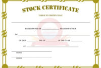 11+ Stock Certificate Templates | Free Word, Excel & Pdf Formats intended for Stock Certificate Template Word