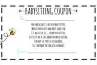 12+ Baby Sitting Coupon Templates - Psd, Ai, Indesign, Word | Free within Fresh Babysitting Certificate Template 8 Ideas