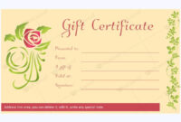 12 Best Spa And Saloon Gift Certificate Templates Images On Pinterest inside Spa Gift Certificate