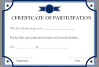 12 Best Training Participation Certificate Images On Pinterest with Certificate Of Participation In Workshop Template