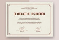 12+ Certificate Of Destruction Template – Pdf, Word, Ai, Indesign, Psd throughout Destruction Certificate Template