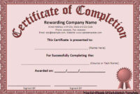 12 Certificate Templates Free Downloads Images – Completion inside Certificate Templates For Word Free Downloads