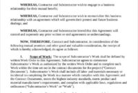 12+ Simple Subcontractor Agreement Templates – Word, Pdf, Pages | Free with Fascinating One Year Employment Contract Template