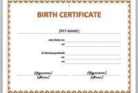 13 Free Certificate Templates For Word | Microsoft And Open Office within New Dog Birth Certificate Template Editable