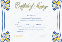 13 Free Marriage Certificate Templates To Try This Season with Blank Marriage Certificate Template