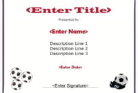13 Free Sample Soccer Certificate Templates - Printable Samples for Soccer Certificate Template Free