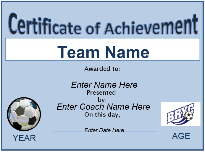 13 Free Sample Soccer Certificate Templates - Printable Samples regarding Soccer Certificate Template Free