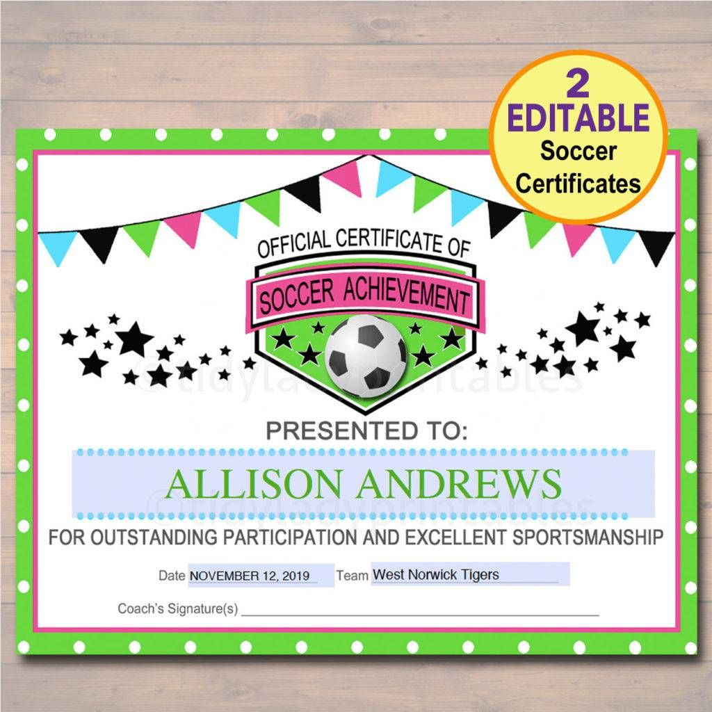 13+ Soccer Award Certificate Examples - Pdf, Psd, Ai Throughout Soccer inside Free Soccer Achievement Certificate Template