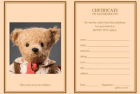 14 Best Certificate Images On Pinterest | Teddybear, Certificate And regarding New Stuffed Animal Birth Certificate Templates