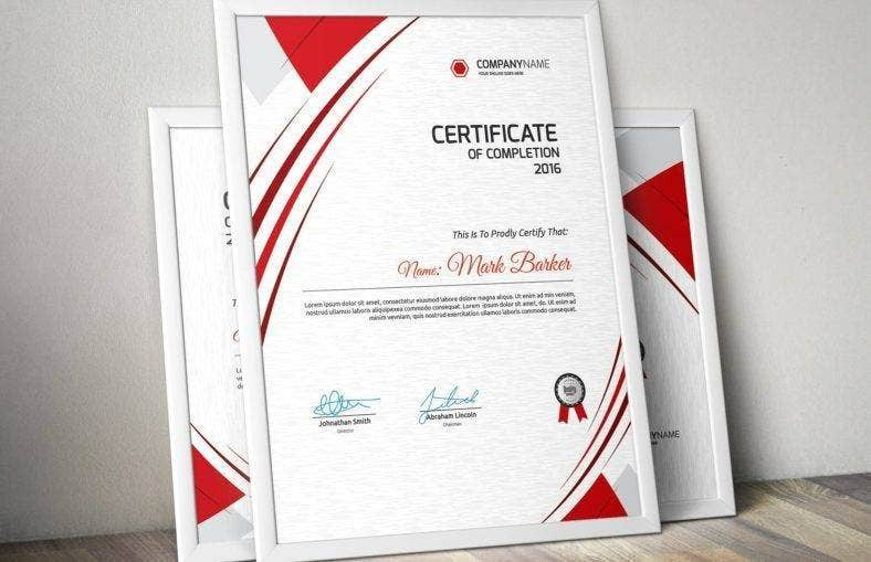 14+ Training Completion Certificate Designs &amp; Templates - Psd, Ai with regard to Training Completion Certificate Template