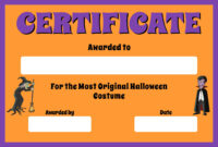 15 Best Free Printable Halloween Certificate Templates - Printablee within New Halloween Costume Certificate Template