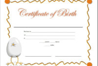 15 Free Birth Certificate Templates - Free Word Templates with New Birth Certificate Template For Microsoft Word