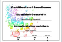 15 Free Certificate Of Excellence Templates - Free Word Templates intended for Certificate Of Excellence Template Word