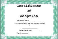 15+ Free Printable Real & Fake Adoption Certificate Templates with regard to Simple Child Adoption Certificate Template