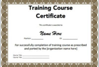 15 Training Certificate Templates - Free Download - Designyep in Template For Training Certificate