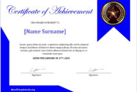 16 Free Achievement Certificate Templates - Ms Word Templates in Free Certificate Of Attainment Template