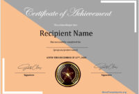 16 Free Achievement Certificate Templates - Ms Word Templates with Certificate Of Achievement Template Word