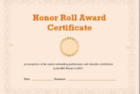 16 Free Honor Roll Certificate Templates – Templates Bash regarding Amazing Certificate Of Honor Roll Free Templates