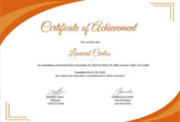 17+ Free Certificate Templates – Participation, Completion, Achievement with Fresh Certificate Of Achievement Template Word