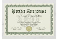 18+ Attendance Certificate Templates - Word, Publisher, Apple Pages for Perfect Attendance Certificate Template Free