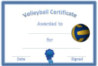 19 Best Volleyball Certificates Free Printables Images On Pinterest intended for Fantastic Volleyball Participation Certificate
