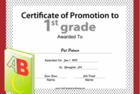 1St Grade Promotion Certificate Printable Certificate | Printable pertaining to Free Grade Promotion Certificate Template Printable