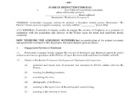 1St Page Producer Employment Agreement Sample Template | Contract throughout Film Production Contract Template