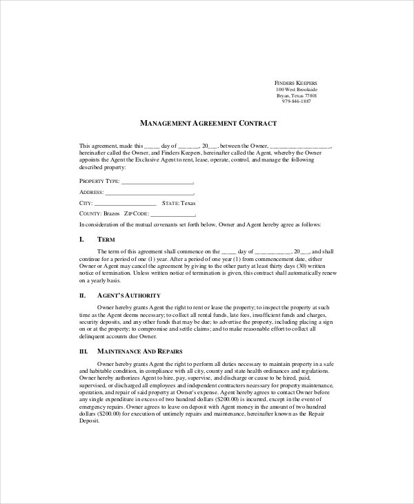 20+ Contract Templates - Free Sample, Example Format | Free &amp; Premium within Management Employment Contract Template