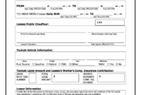 2012 Il Uniform Taxicab Lease Agreement Fill Online, Printable in Company Truck Driver Contract Agreement