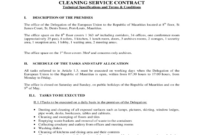 2022 Cleaning Contract Template - Fillable, Printable Pdf &amp;amp; Forms within Janitorial Services Contract Template
