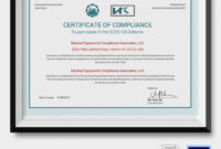 22+ Certificate Of Compliance - Psd, Word, Ai, Indesign Designs inside Fascinating Certificate Of Compliance Template