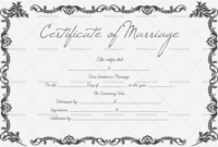 22+ Editable Marriage Certificate Templates (Word And Pdf Format) regarding Fascinating Marriage Certificate Editable Templates